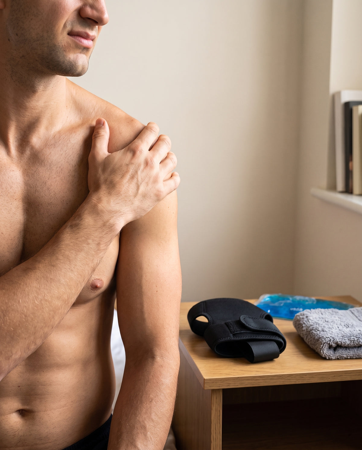 Ombreira Ortopédica para Ombro e Clavícula, Neoprene, antes
