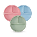 Prato de Silicone com Ventosa para Bebê, 3 Divisórias, foto 1
